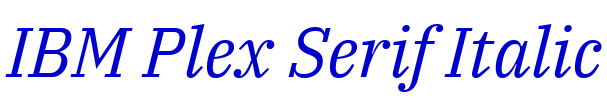 IBM Plex Serif Italic fuente